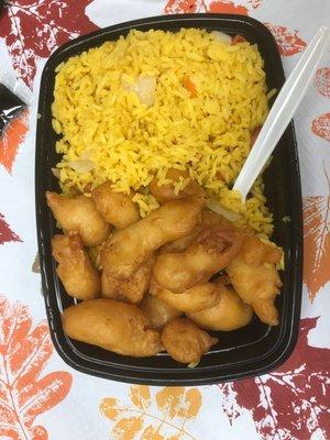 Sweet and Sour Chicken Combination Platter