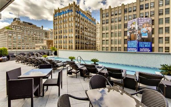 Pool side lounge chairs