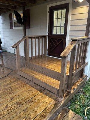 After the pressure washing was over this deck looked brand new