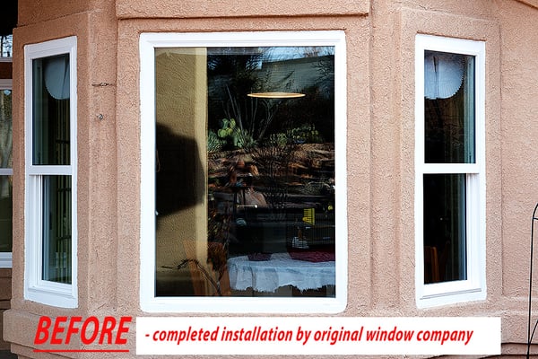 We were unhappy with the finish work performed on our new vinyl windows installed by a leading Abq replacement window company.