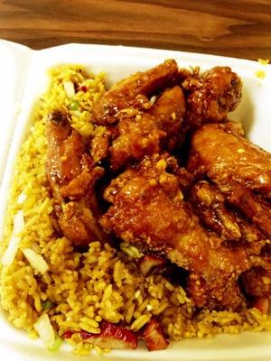 Hot honey braised chicken w/ pork fried rice