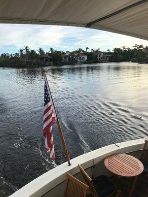 The intracoastal from our Aft Seating area.