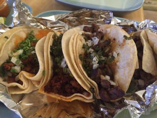 Delicious tacos - carne and chorizo