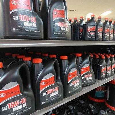 Popular Kubota oils and grease are always in-stock