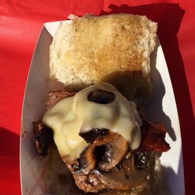 Bacon, mushroom and Swiss Slider! Awesome!