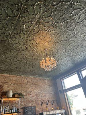 Beautiful antique tin ceiling