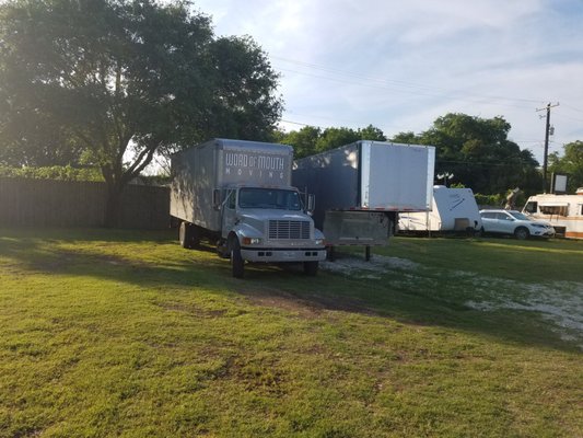 Lots of space for storing and parking trucks