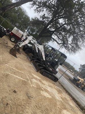 Mini excavators ready to go out! We have multiple sizes to help get your job done!