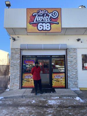 meet the owner! loved stopping by this new establishment. loved all the food and hospitality.