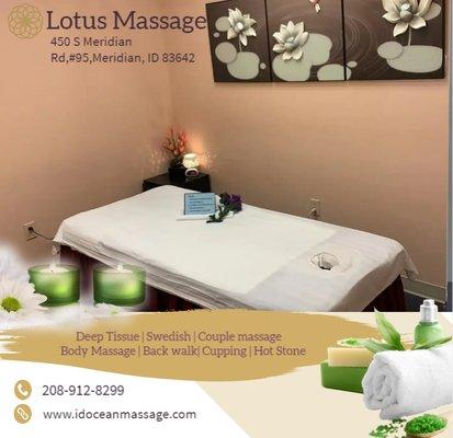 Our traditional full body massage in Meridian, ID includes a combination of different massage therapies like  Swedish Massage...