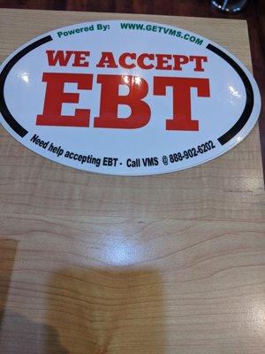 Accepts EBT