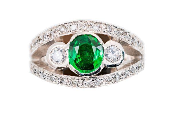 Tsavorite and diamonds!