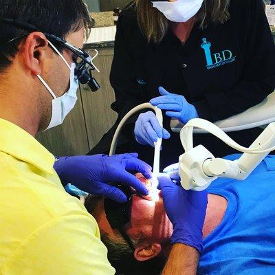 Filling a cavity with a laser.  No needles or drills.