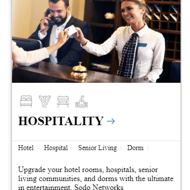 For any hospitality establishment, Sodo Networks have you covered.