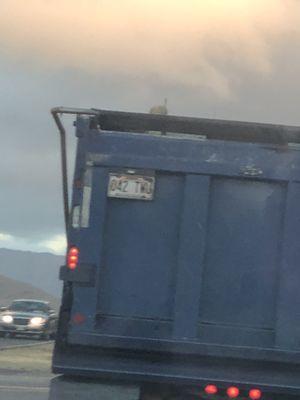 This dude's license plate number.