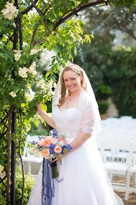 Beautiful Bride Makeup by Renee.  Hair also by Plaza.