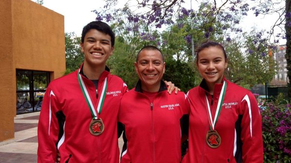 Master Israel in San Luis Potosi, Mexico with two champions.