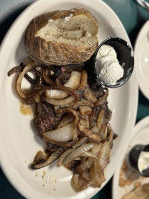 12 oz ground steak with onions