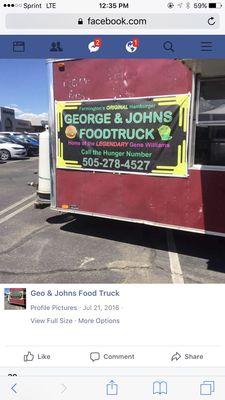 Food truck.  Old phone number.