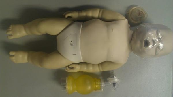 Infant manikin set up for BLS class