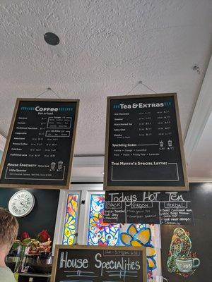 Drinks menu