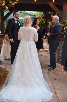 Back of the wedding hair, after Christin saved it!