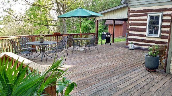 Grill on the deck.