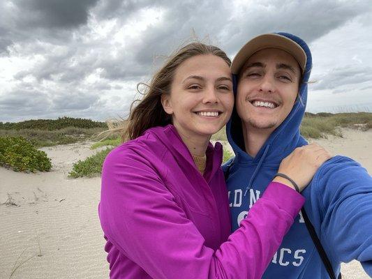 Beautiful overcast day on the beach with the wife!!!