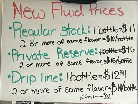 Fluid Prices