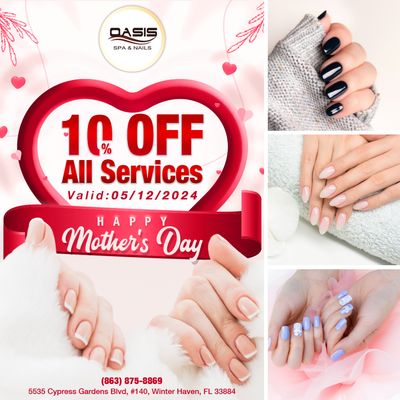 HAPPY MOTHER'S DAY
10% OFF All Services
Valid until 05/12