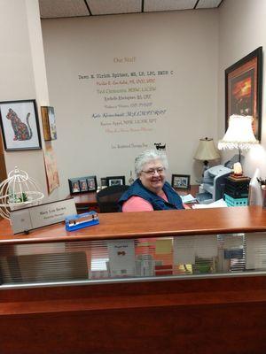 Our helpful business manager, Mary Lou is here 4 days per week.