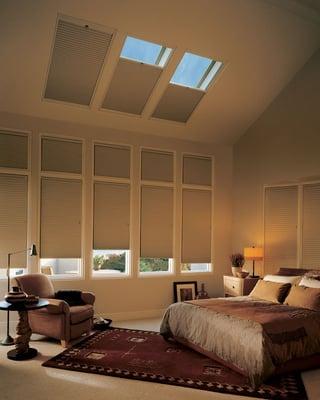 Honeycomb shades are perfect when you want to turn day into night!!