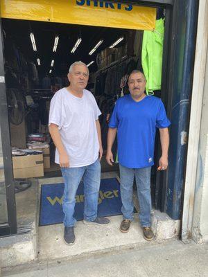 Our expert store manager Yousef and valued longtime employee Jose.