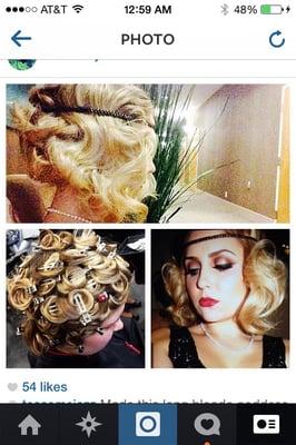 A faux bob for a special event.. Her hair is Chest level