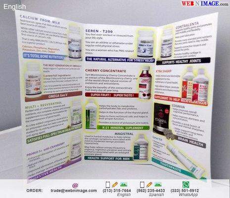 IMMUNOTEC BROCHURE, in English, Tri-folded, size 11" x 8.5" (Letter size).