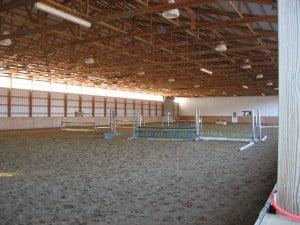 The indoor ring at the farm