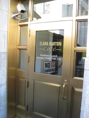 the front door to the cafe