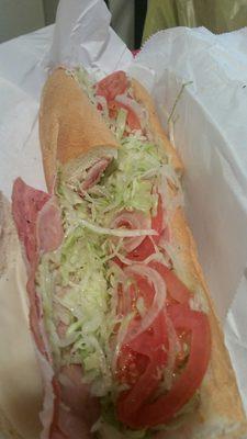 A 12-inch Italian hoagie.