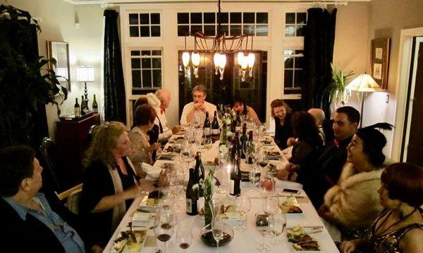 Guests enjoying pop-up dinner