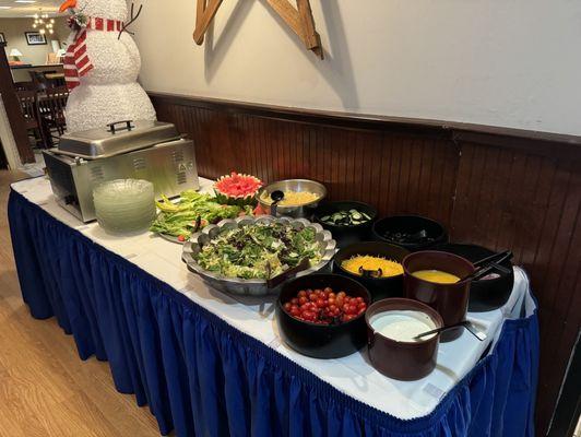 Soup, Salad and Fruit Station