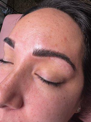 Completed Microblading on client after initial session and 6 week touch-up!