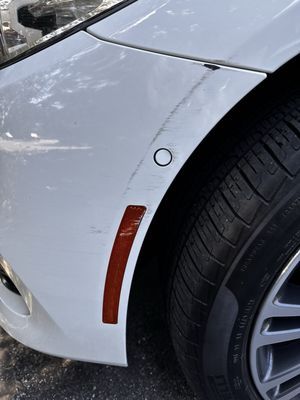 Damage after  Receiving car