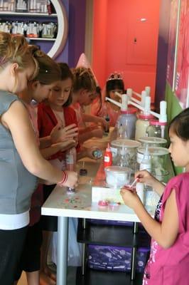 Girls enjoying our Make Your Own Funstations