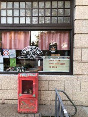 Window and free food box outside