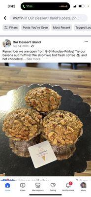 Banana nut muffin