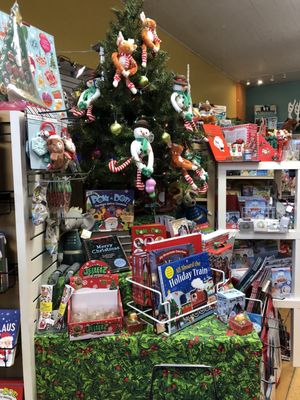 Christmas display and toys