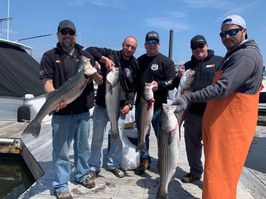 Jenna P Sportfishing Striped Bass Fishing striper fishing raritan bay NJ striped bass fluke fishing charter new jersey