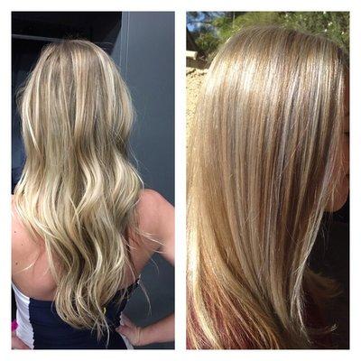 Peekaboo ice blonde highlights!