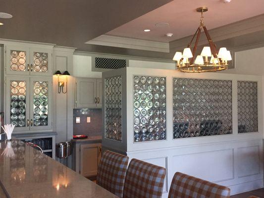 Our recent installation at Hinsdale Golf Club sports the simple elegance of mouth-blown roundels made by the artisans at Lambert's Glass.