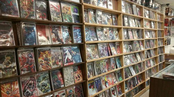 Completely redone comic racks.  Full cover shows without that ugly bar across the middle.